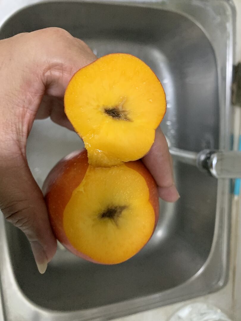芒果切開 籽有黑點